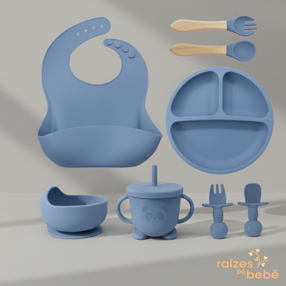 Kit Alimentação Infantil Silicone com Ventosa - Livre de BPA