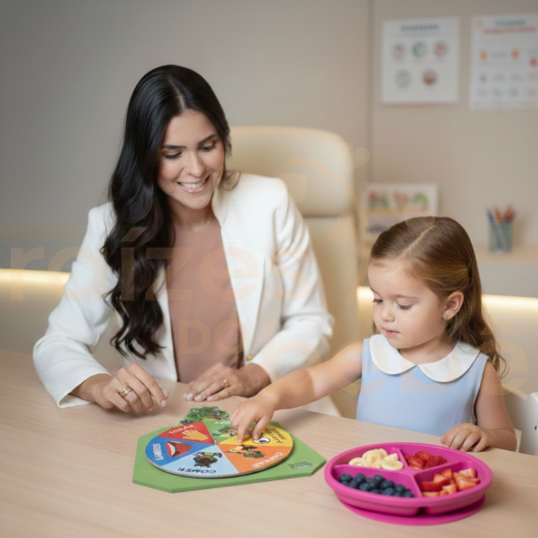 Roleta Sensorial Alimentar Dino