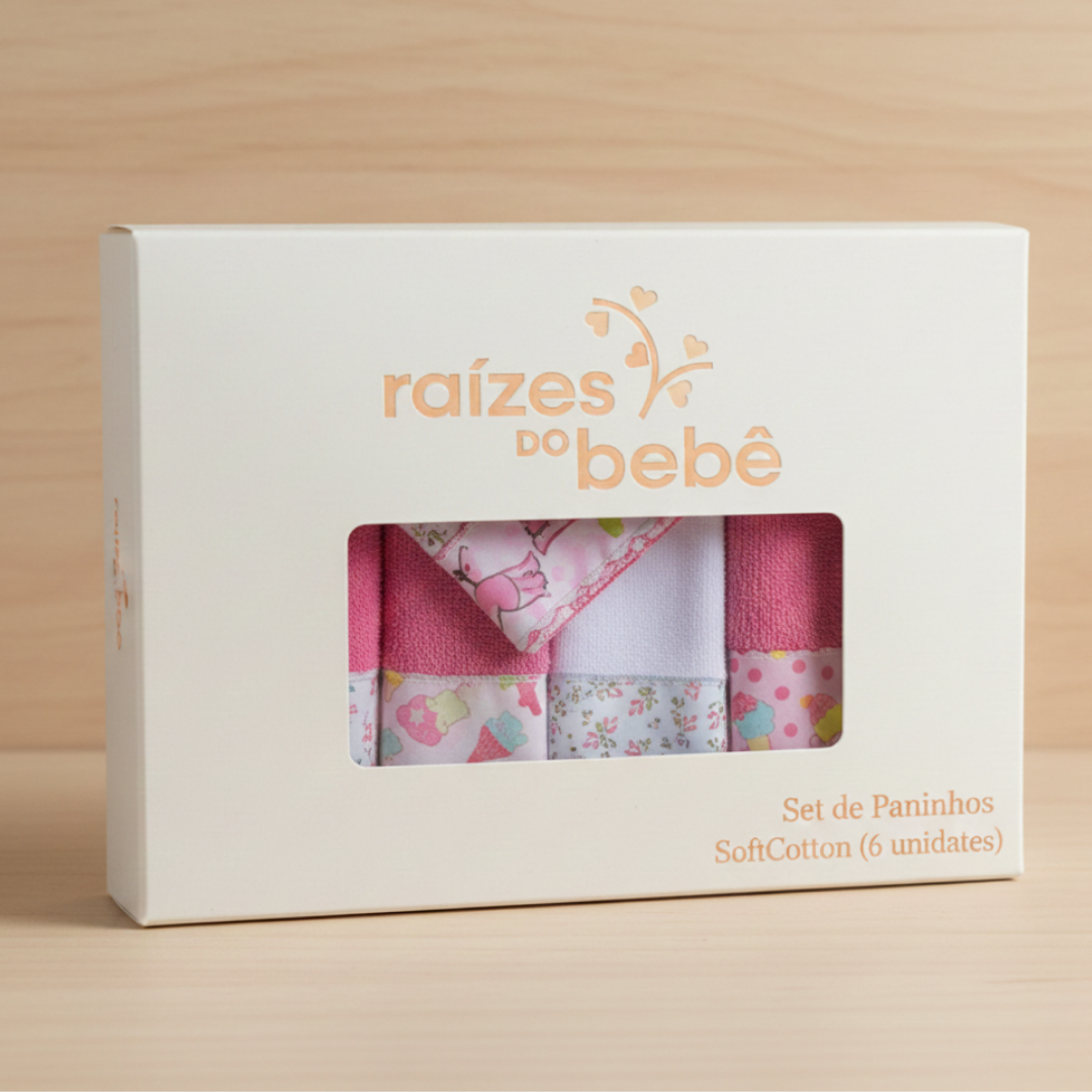 Set de Paninhos de Boca Premium SoftCotton (6 unidades)
