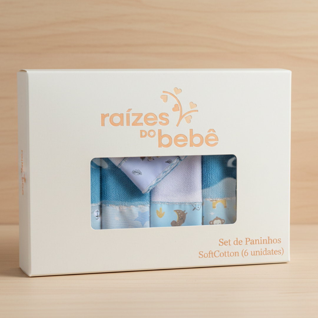 Set de Paninhos de Boca Premium SoftCotton (6 unidades)
