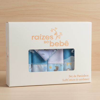 Set de Paninhos de Boca Premium SoftCotton (6 unidades)